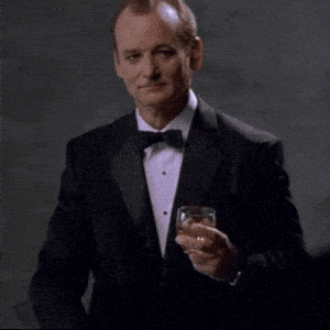 Josh in Tuxedo, Cheers with Whiskey