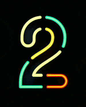 Colorful Neon Number 2