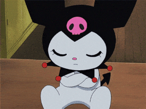 Kuromi Shaking Head Reaction