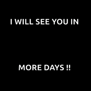 I Will See You In 13 More Days