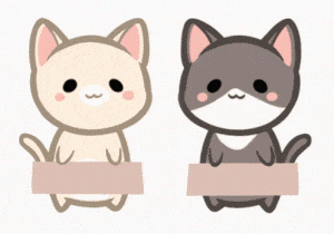 Cute Cats Holding 'I Love' Sign