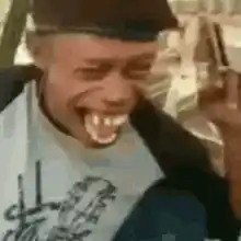 Man Laughing with Exaggerated Funny Face