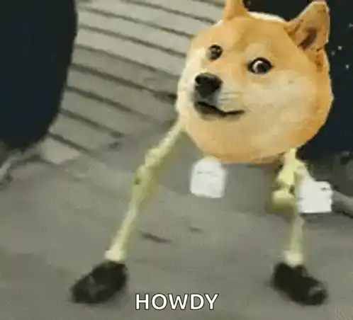 Doge Skeleton Howdy Meme