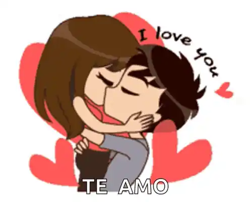 Loved Happy Couple Hugging - Te Amo