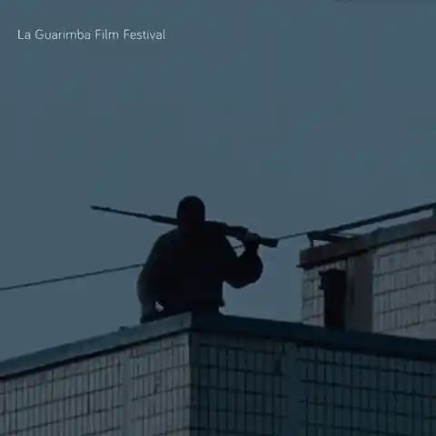 Rooftop Figure Waving with Rifle - Funny Reaction
