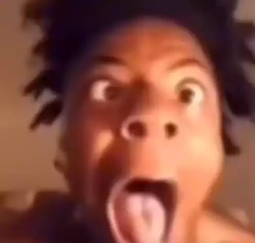 Person Screaming with Tongue Out