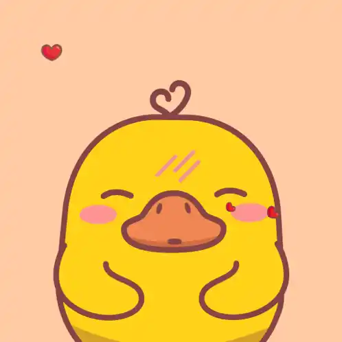 Cute Animated Duck Says Thank You