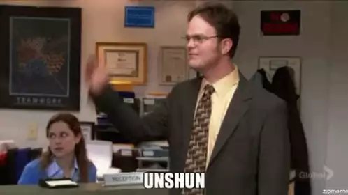 Dwight Schrute Says Unshun and Reshun in The Office