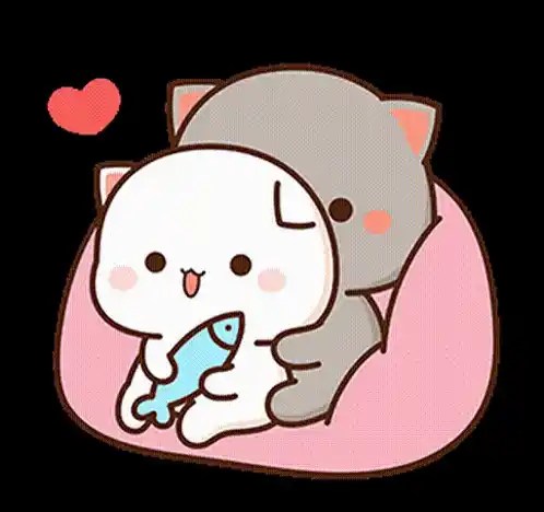 Yelynnn: Cute Cats Cuddling with Fish