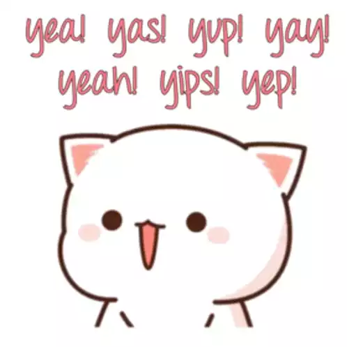 Happy Kitten Says Yes Yay